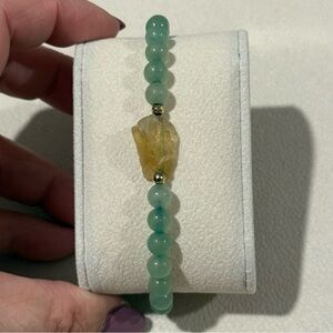 Green Aventurine and Citrine Bracelet - preloved